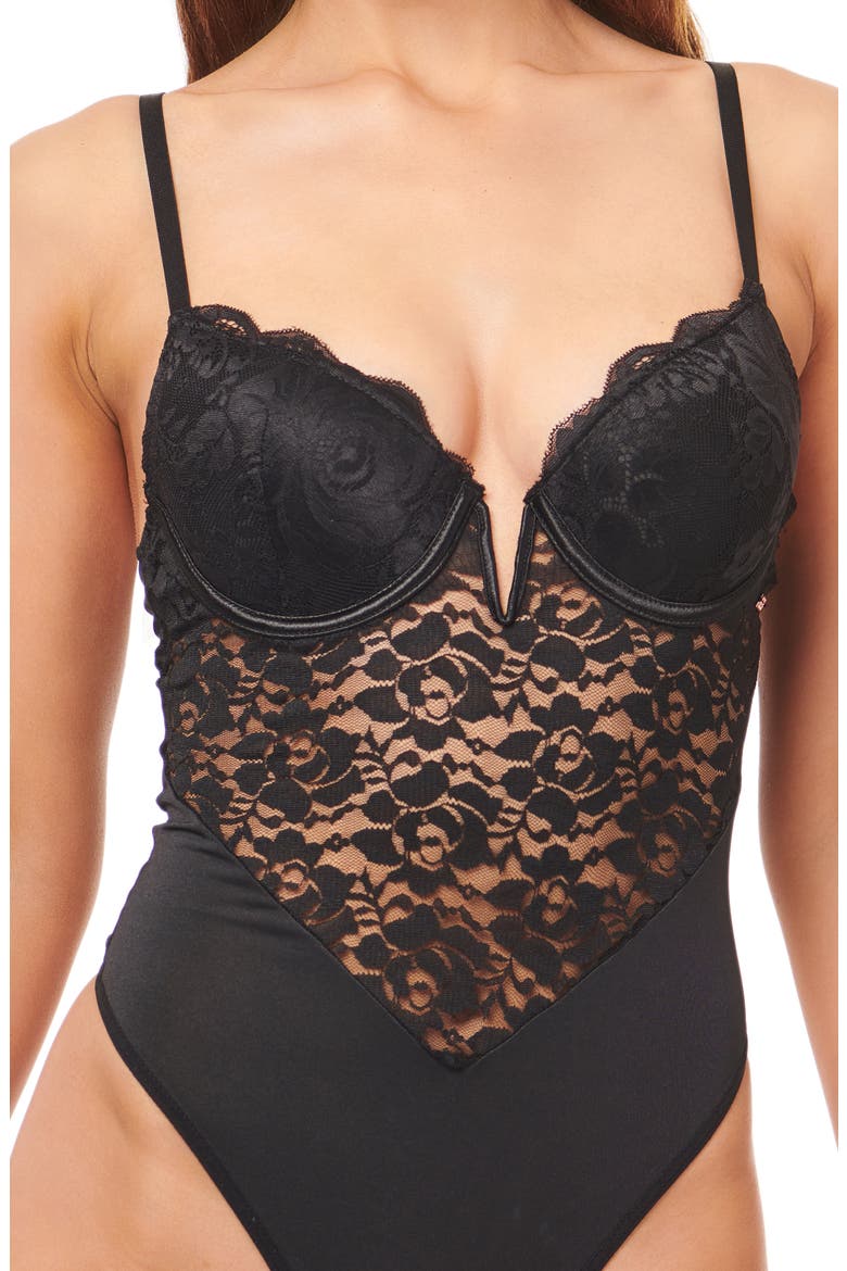 Soft Cup Plunge Teddy, Alternate, color, BLACK