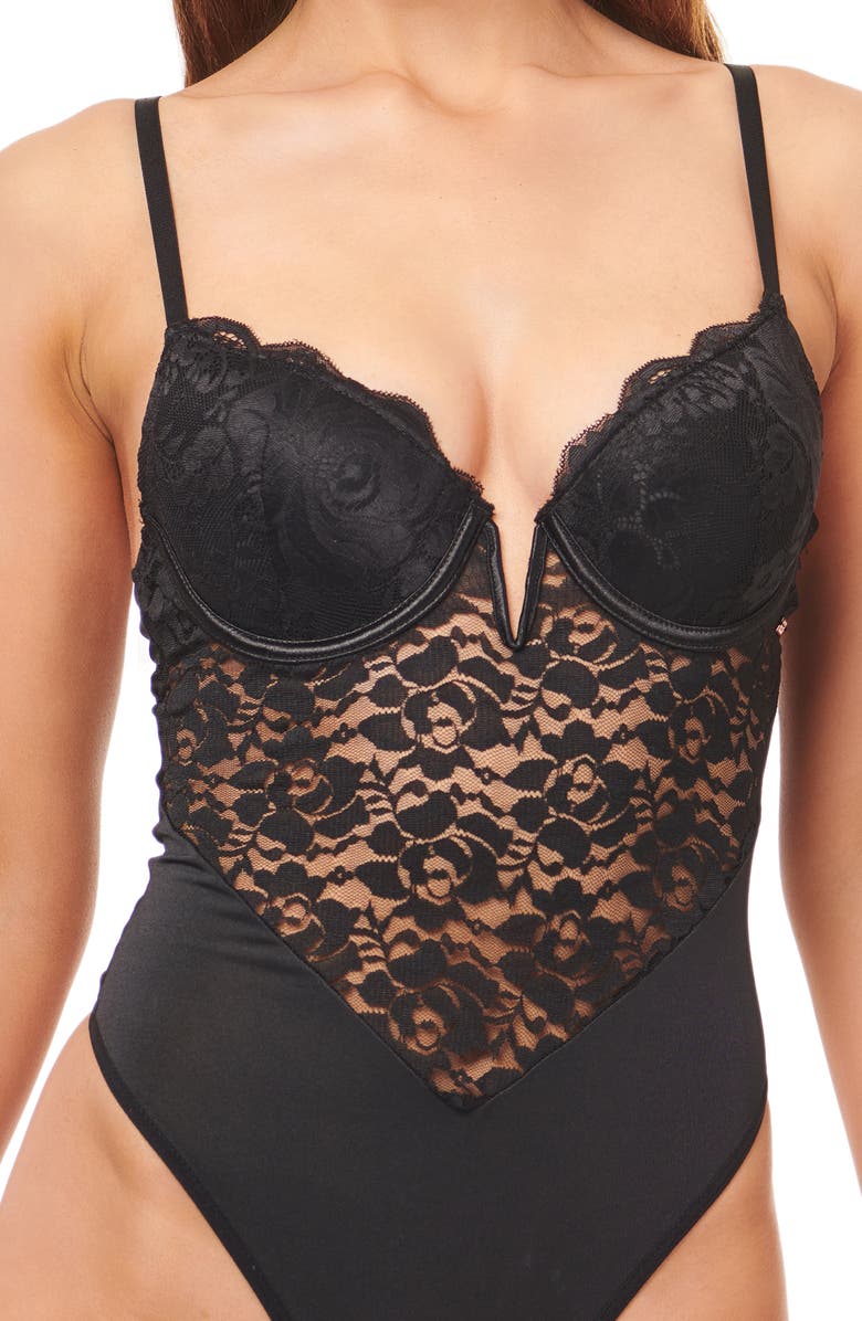 RACHEL Rachel Roy Soft Cup Plunge Teddy, Alternate, color,