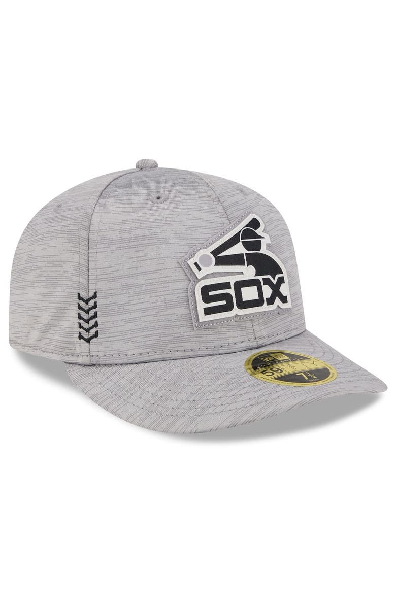 New Era Men's New Era Gray Chicago White Sox 2024 Clubhouse Low Profile 59FIFTY Fitted Hat, Alternate, color, Heather Gray