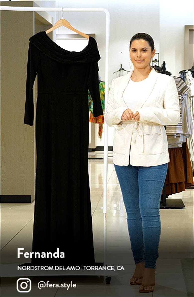 One-Shoulder Jersey Trumpet Gown, sales video thumbnail