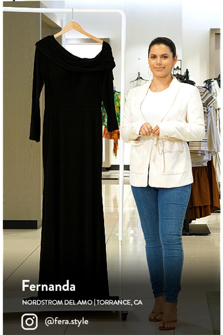 One-Shoulder Jersey Trumpet Gown video