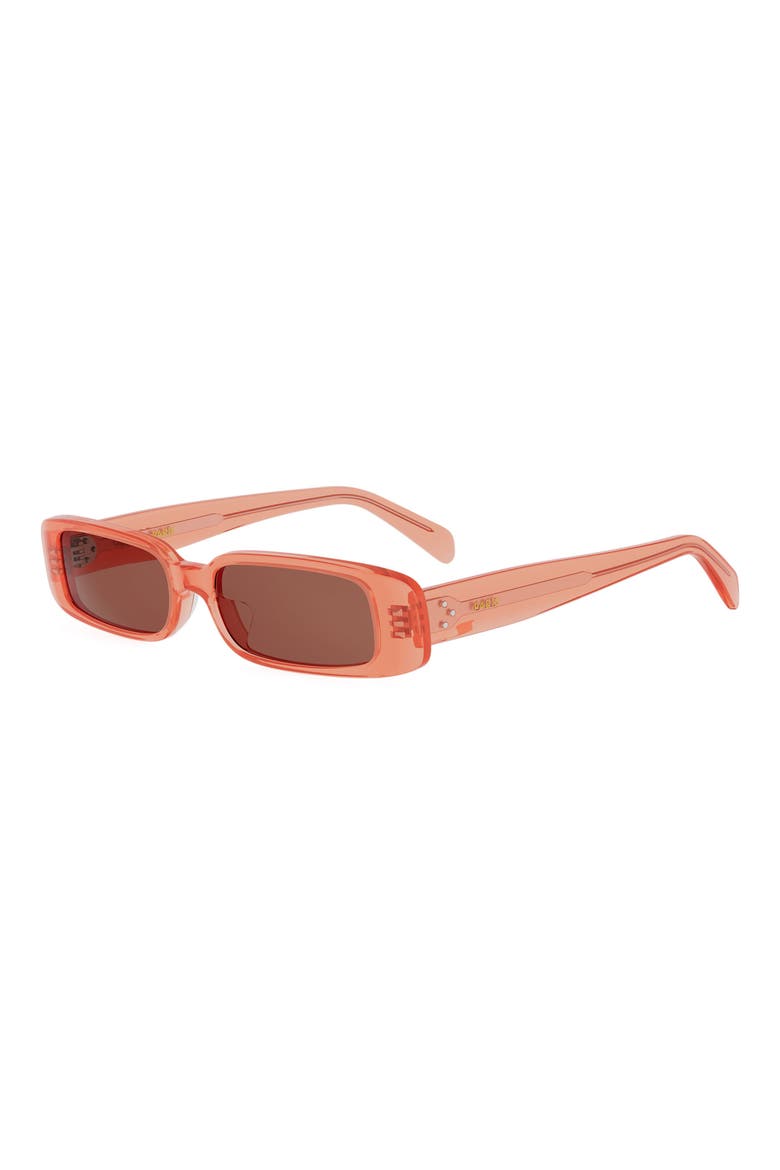 53mm Rectangle Sunglasses, Alternate, color, SHINY ORANGE / BORDEAUX