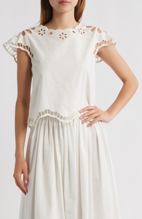 The Super Bloom Eyelet Top