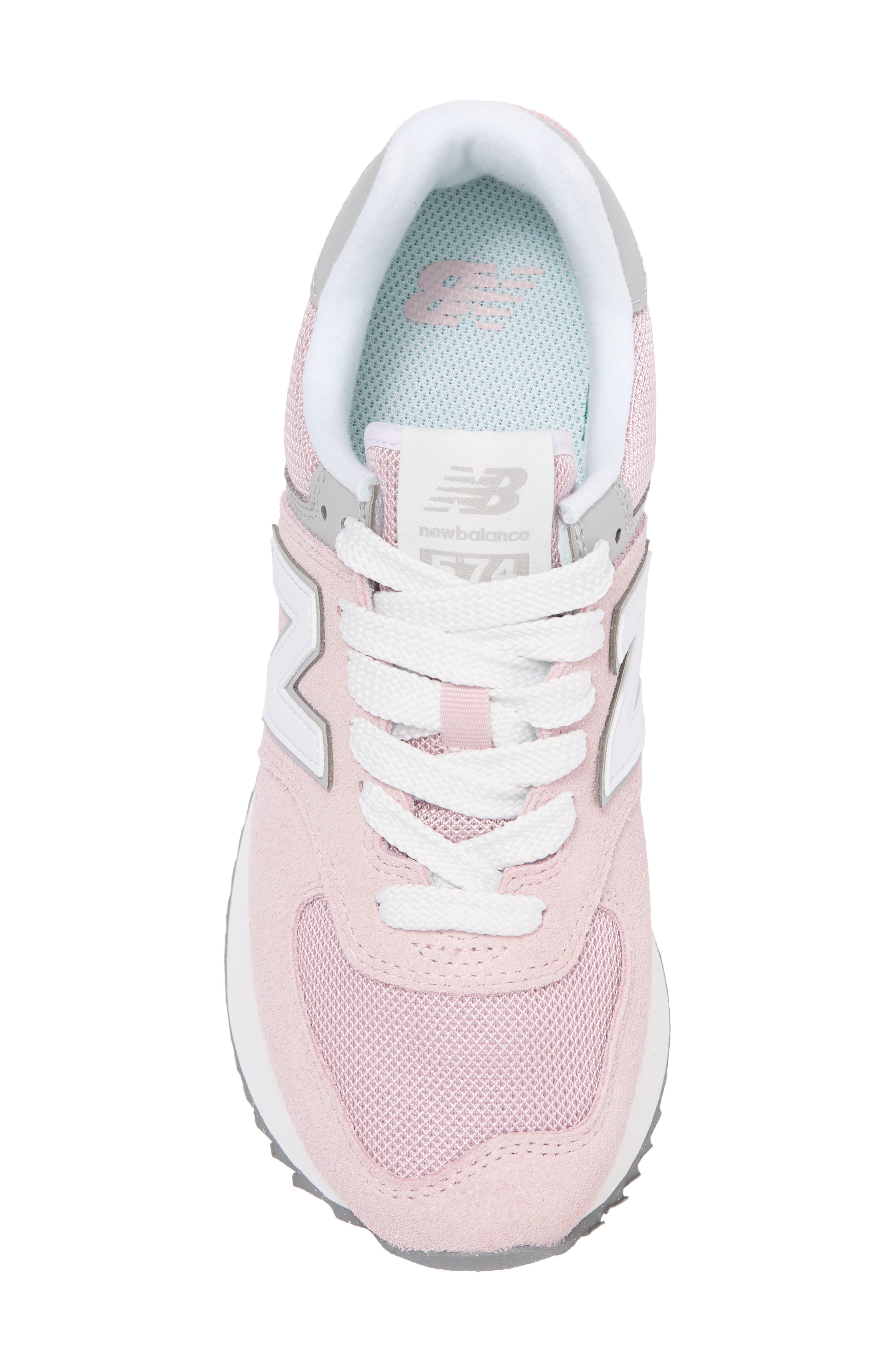 574 Sneaker, Alternate, color, STONE PINK/ RAIN CLOUD