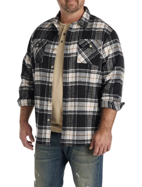 Big & Tall Flannel Shirt Jacket
