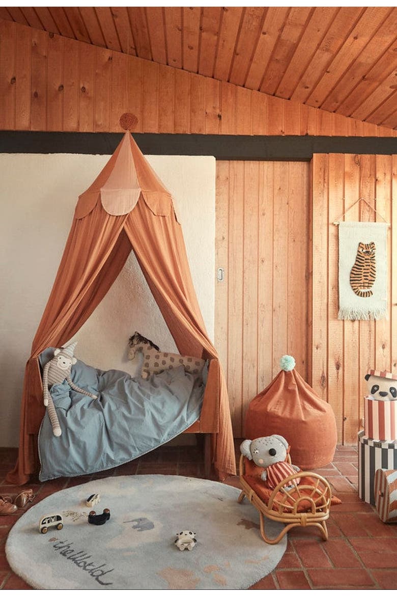 Rainbow Doll Bed, Alternate, color, Nature