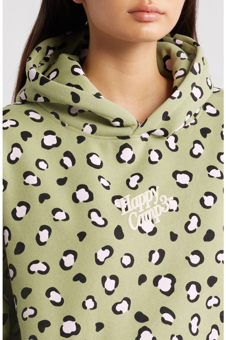Leopard Print Core Hoodie, Alternate, color, OLIVE