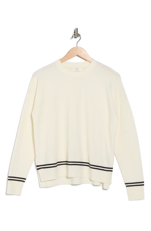 Nordstrom Rack Tipped Crewneck Sweater In White