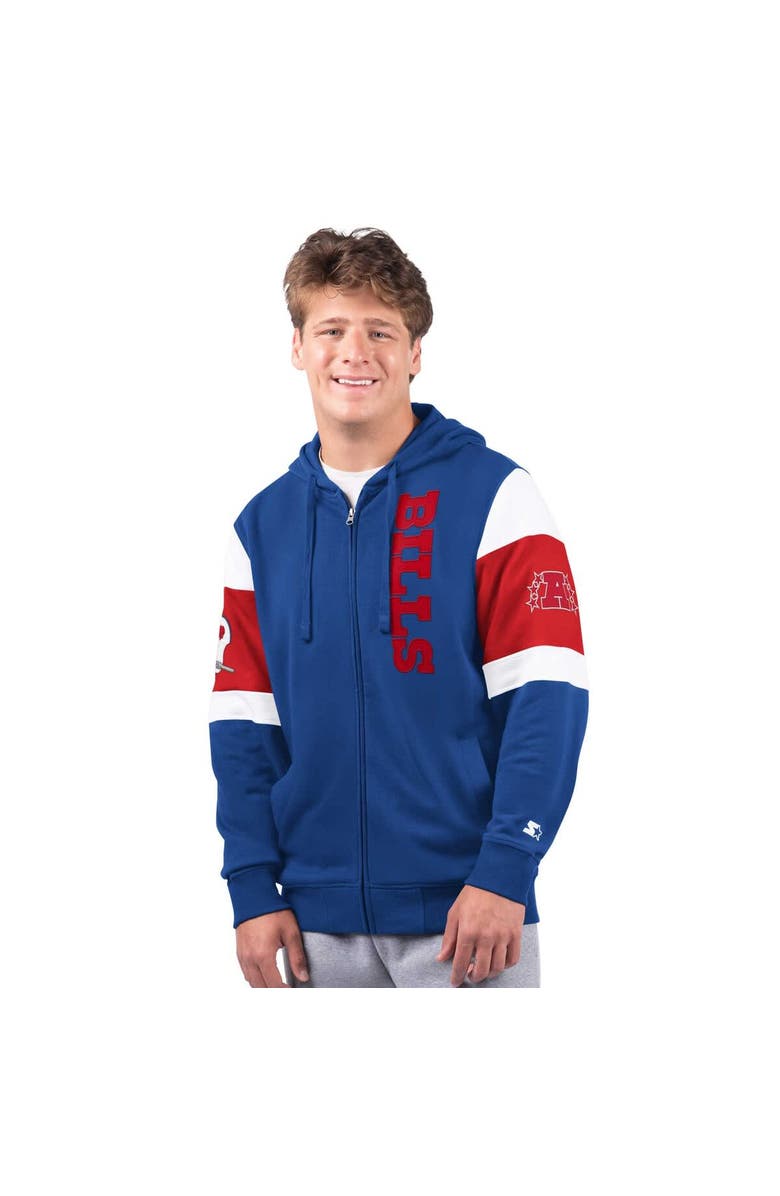 STARTER Men's Starter Royal Buffalo Bills Extreme Vintage Logo Full-Zip Hoodie, Main, color, Royal