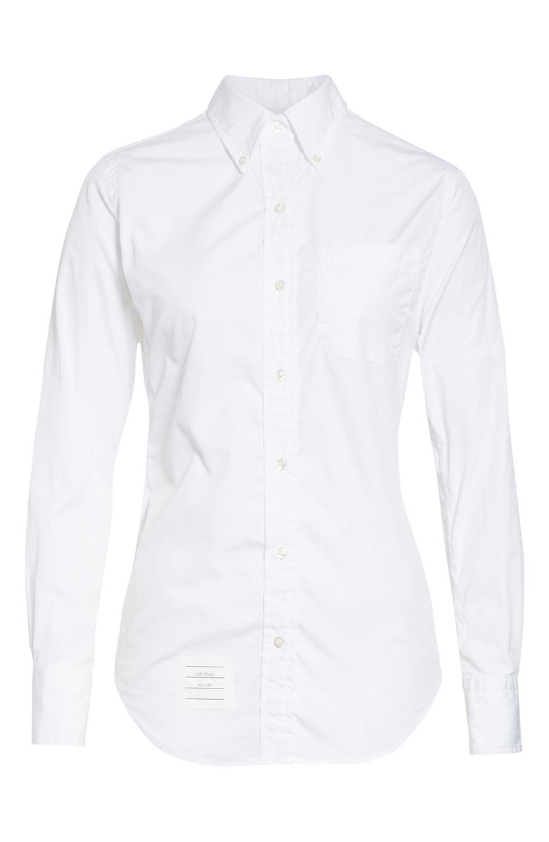 Thom Browne Cotton Shirt, Alternate, color, White