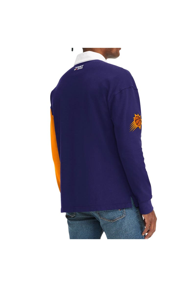 Men's Tommy Jeans Purple/Orange Phoenix Suns Ronnie Rugby Long Sleeve T-Shirt, Alternate, color, Purple