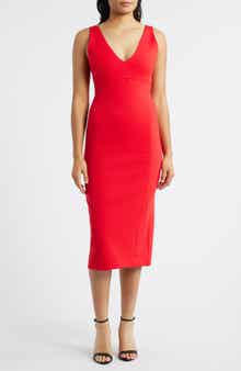 SPANX® SPANXshape™ Ponte V-Neck Sleeveless Midi Dress