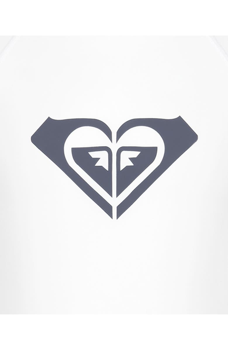 Roxy Kids' Whole Hearted Long Sleeve Rashguard, Alternate, color, Bright White