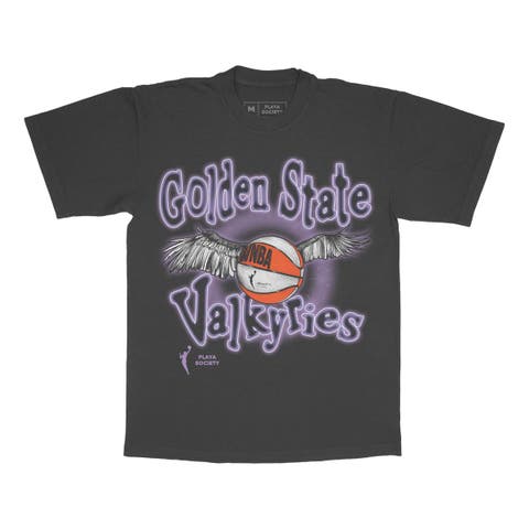 Unisex Playa Society Black Golden State Valkyries Sketch T-Shirt