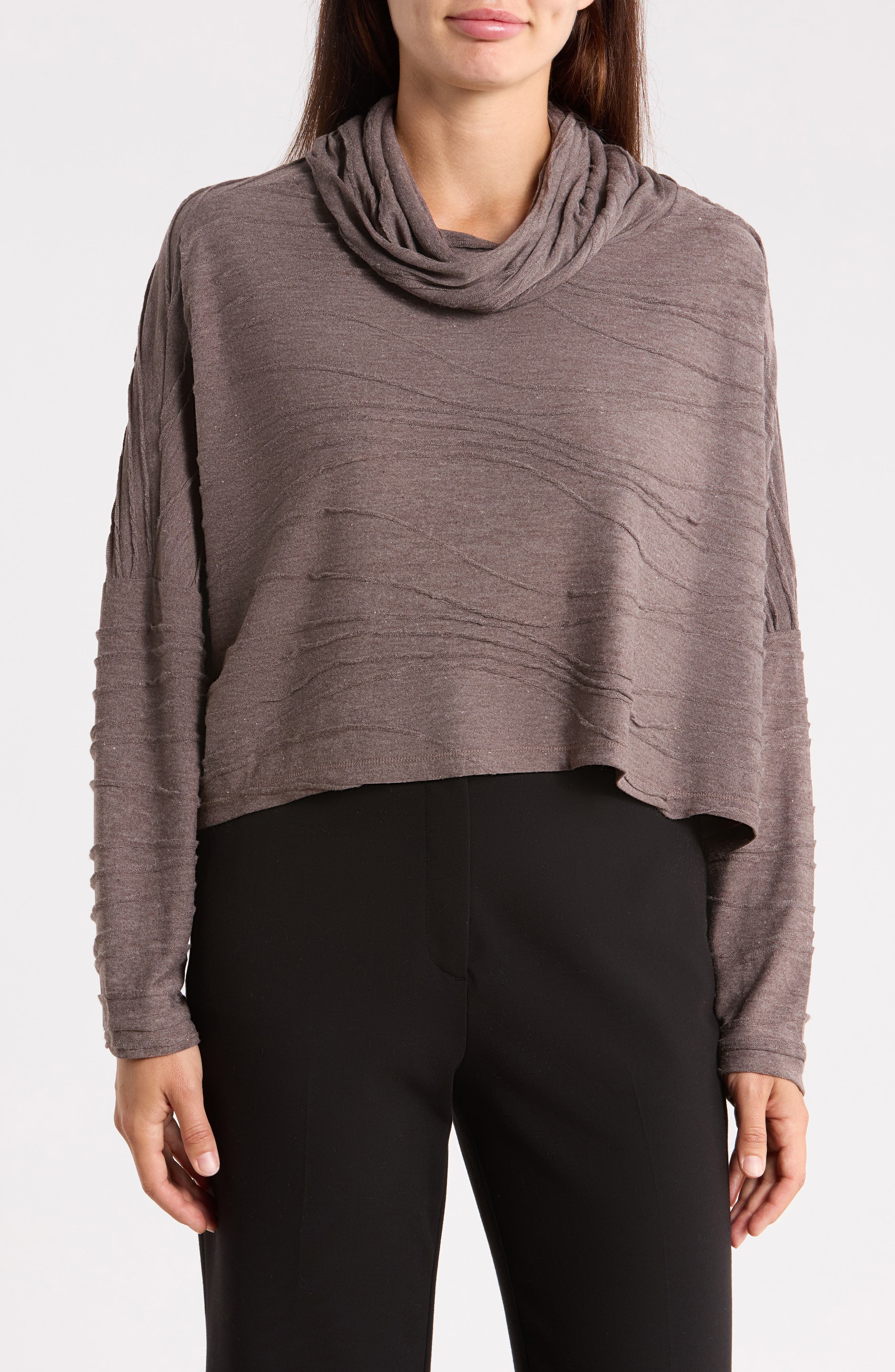 Wavy Cowl Neck Top