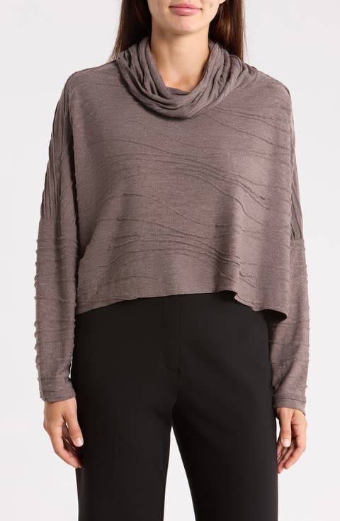 Wavy Cowl Neck Top