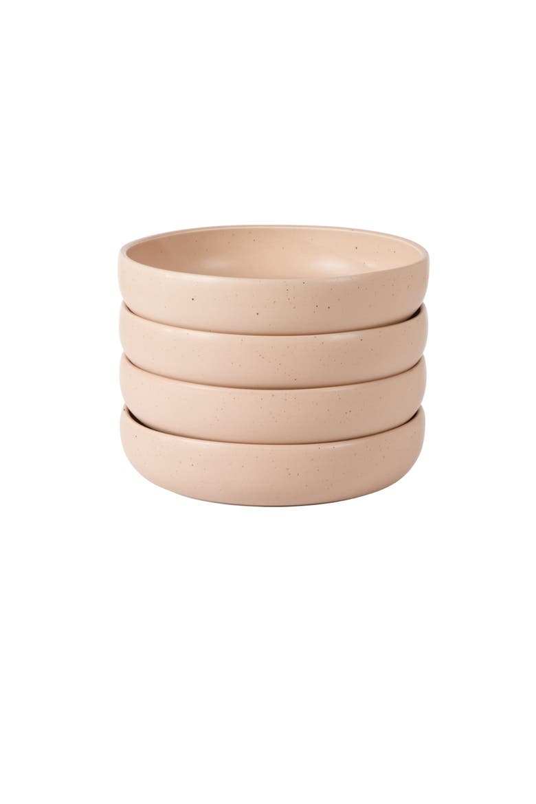 Corsica Clay 4 Piece Meal, Dinner, Pasta Bowl Set, Alternate, color, Prosecco Blush Pink