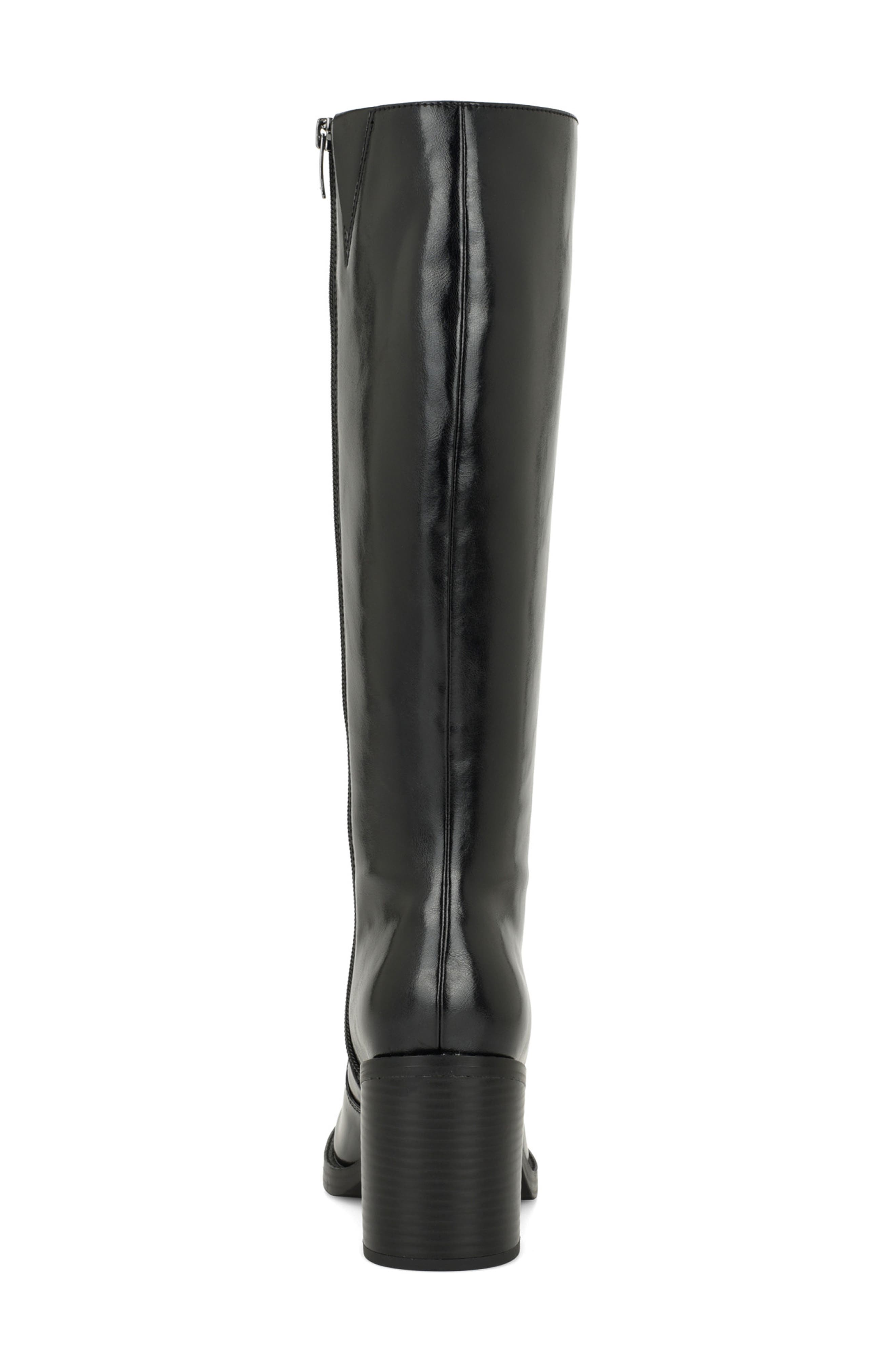 Balinda Faux Leather Knee High Boot, Alternate, color, BLACK