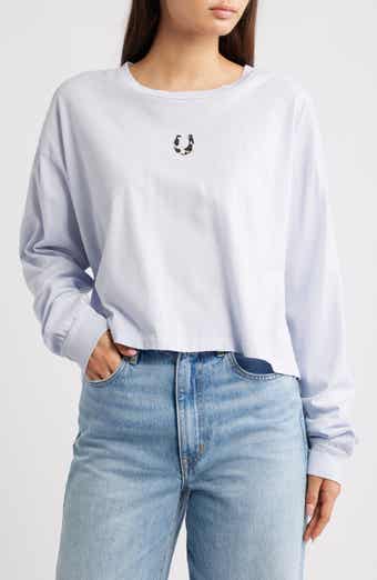 Daydreamer Cow Horseshoe Meet Crop Cotton Graphic T-Shirt