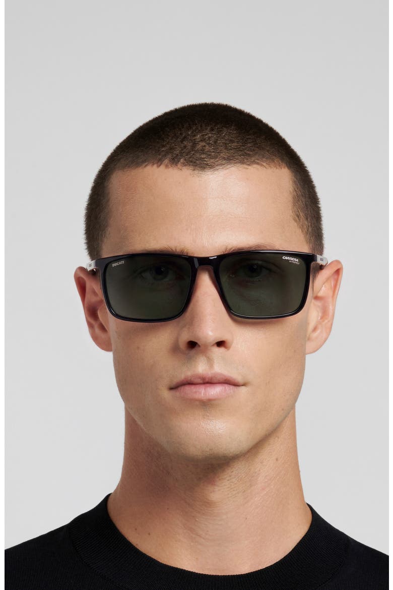 Carduc 071/S 59mm Rectangular Sunglasses, Alternate, color, BLACK/ GREEN