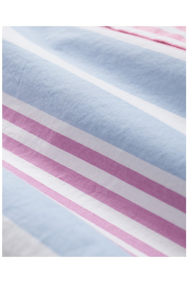 Friday Regular Fit Stripe Short Sleeve Cotton Poplin Button-Down Shirt, Alternate, color, LIGHT/ PASTEL BLUE