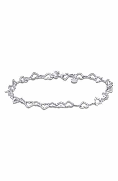 DELMAR Textured Heart Link Bracelet