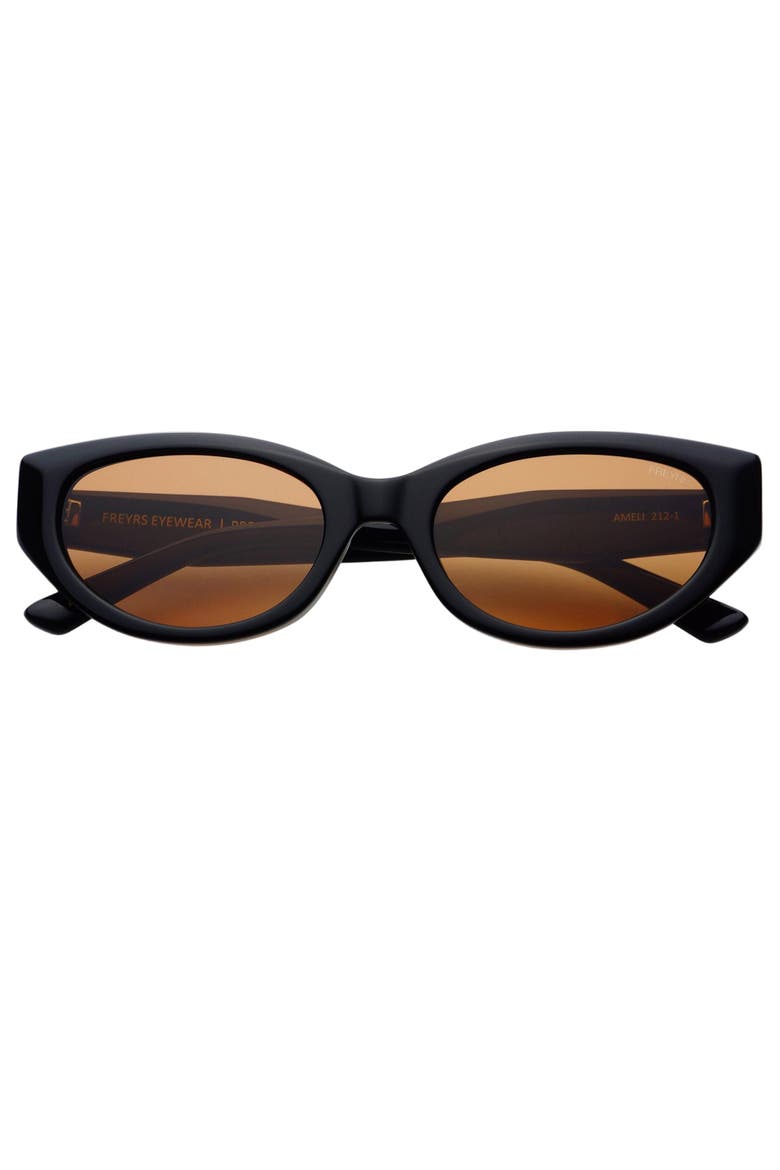 Ameli Cat Eye Sunglasses, Main, color, Black