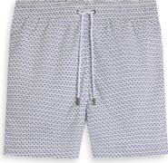 Bugatchi Kai Palm Print Swim Trunks