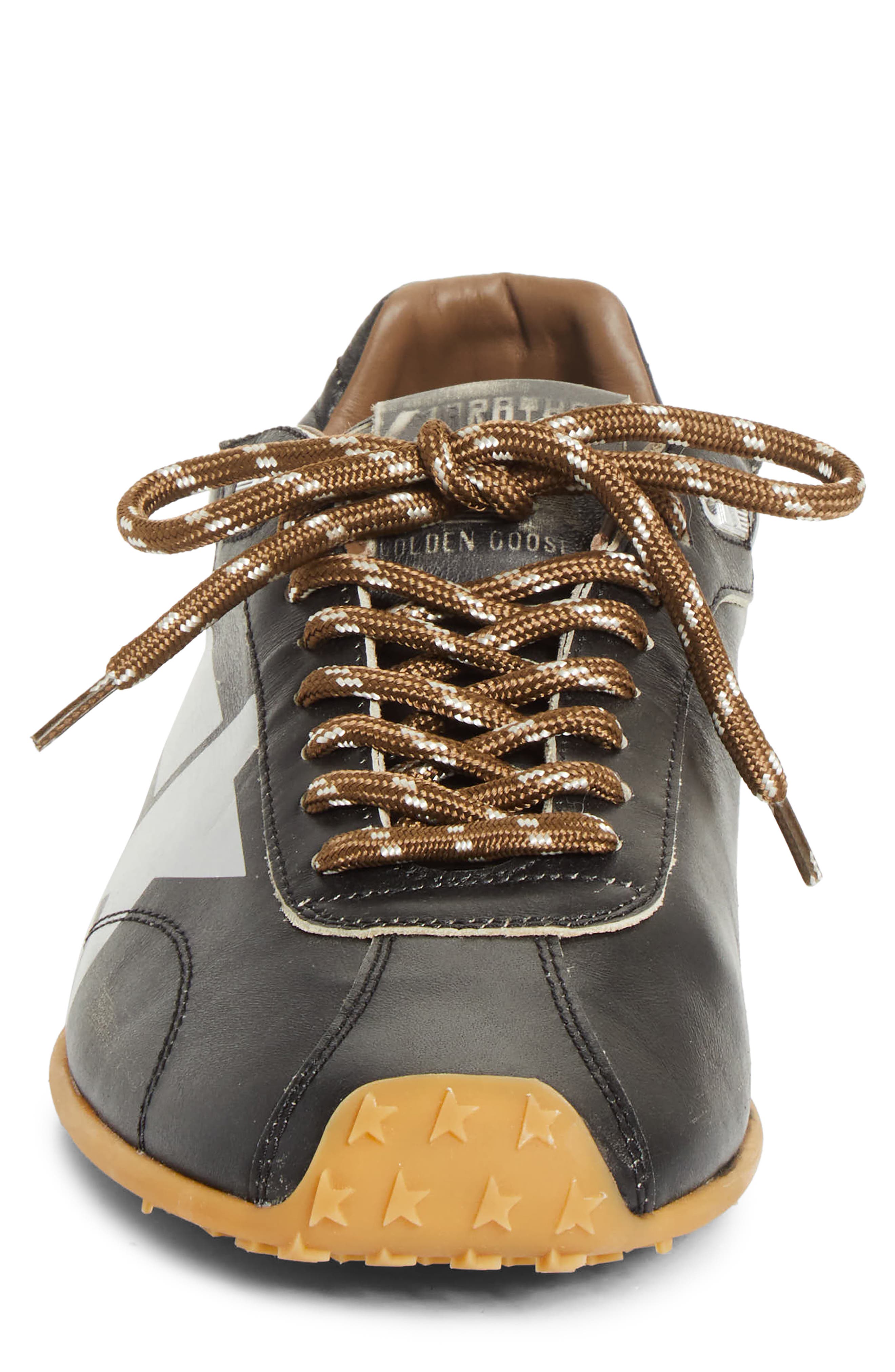 Golden Goose Marathon Speed Sneaker, Alternate, color, Black/ Silver