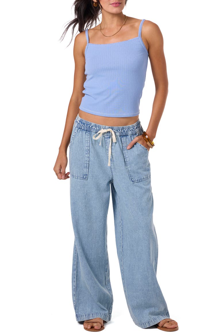 Sevie Drawstring Denim Pants, Alternate, color, DRIFTER