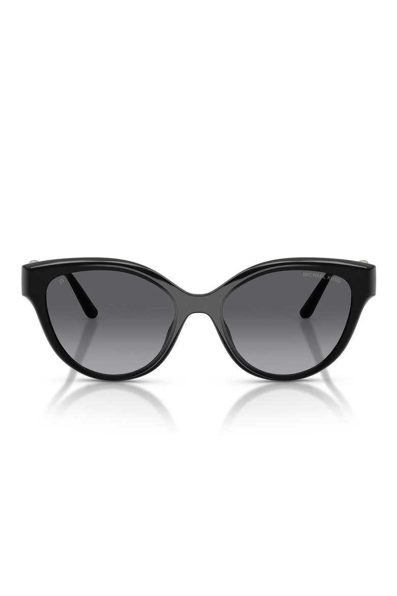 Nagoya 53mm Polarized Cat Eye Sunglasses, Main, color, BLACK / GREY MONO POLAR