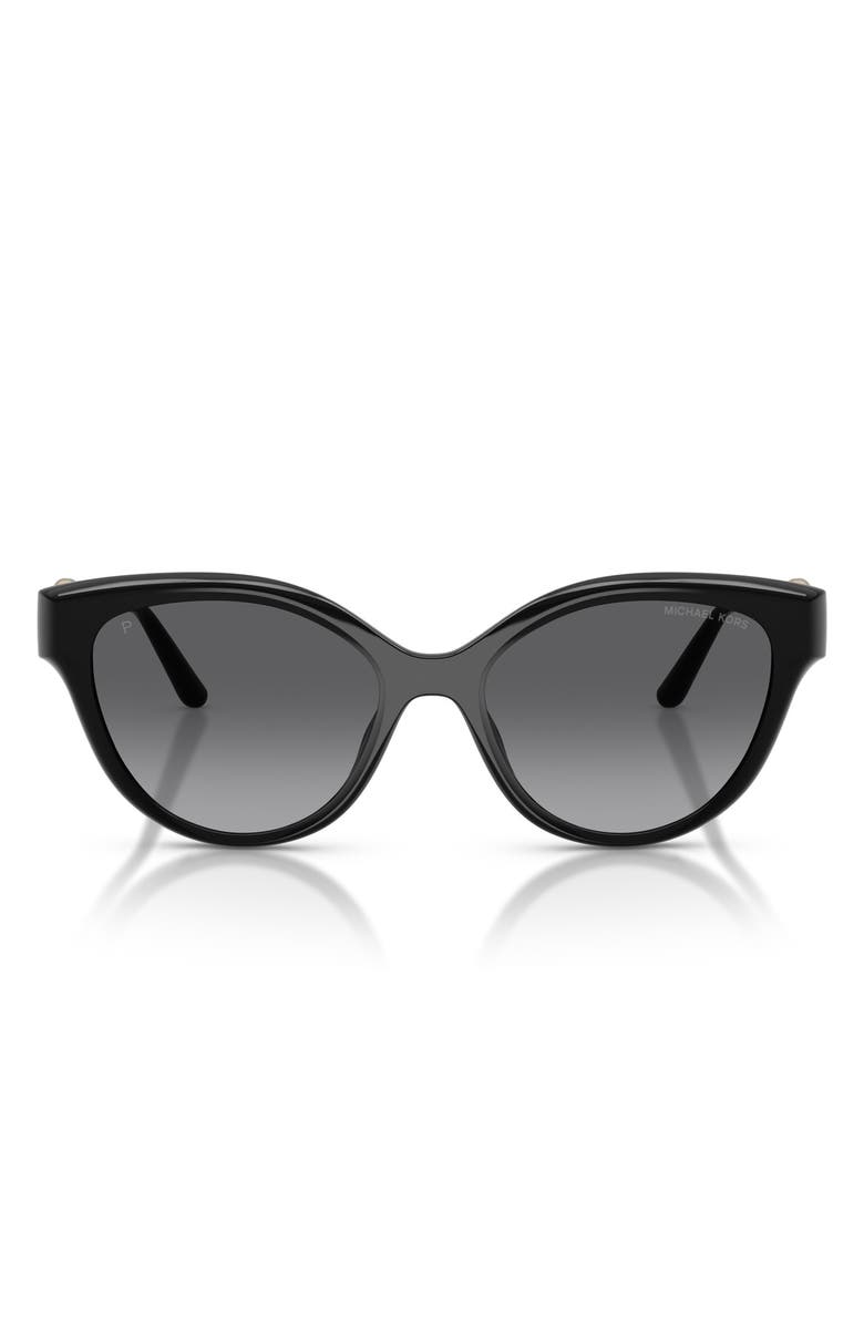 Michael Kors Nagoya 53mm Polarized Cat Eye Sunglasses, Main, color, Black / Grey Mono Polar