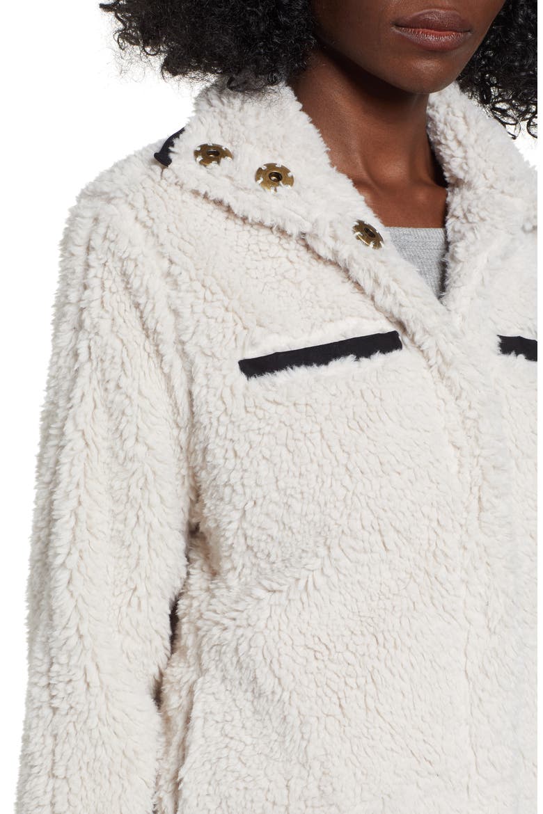 Soho Faux Shearling Jacket, Alternate, color, CREME