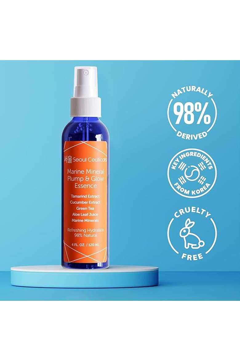 Korean Skincare Marine Mineral Pump & Glow Essence, Alternate, color, Clear