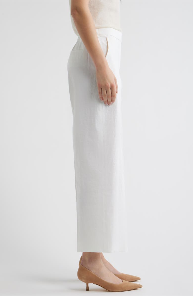 Theory St. Classic Mid Rise Wide Leg Pants, Alternate, color, White
