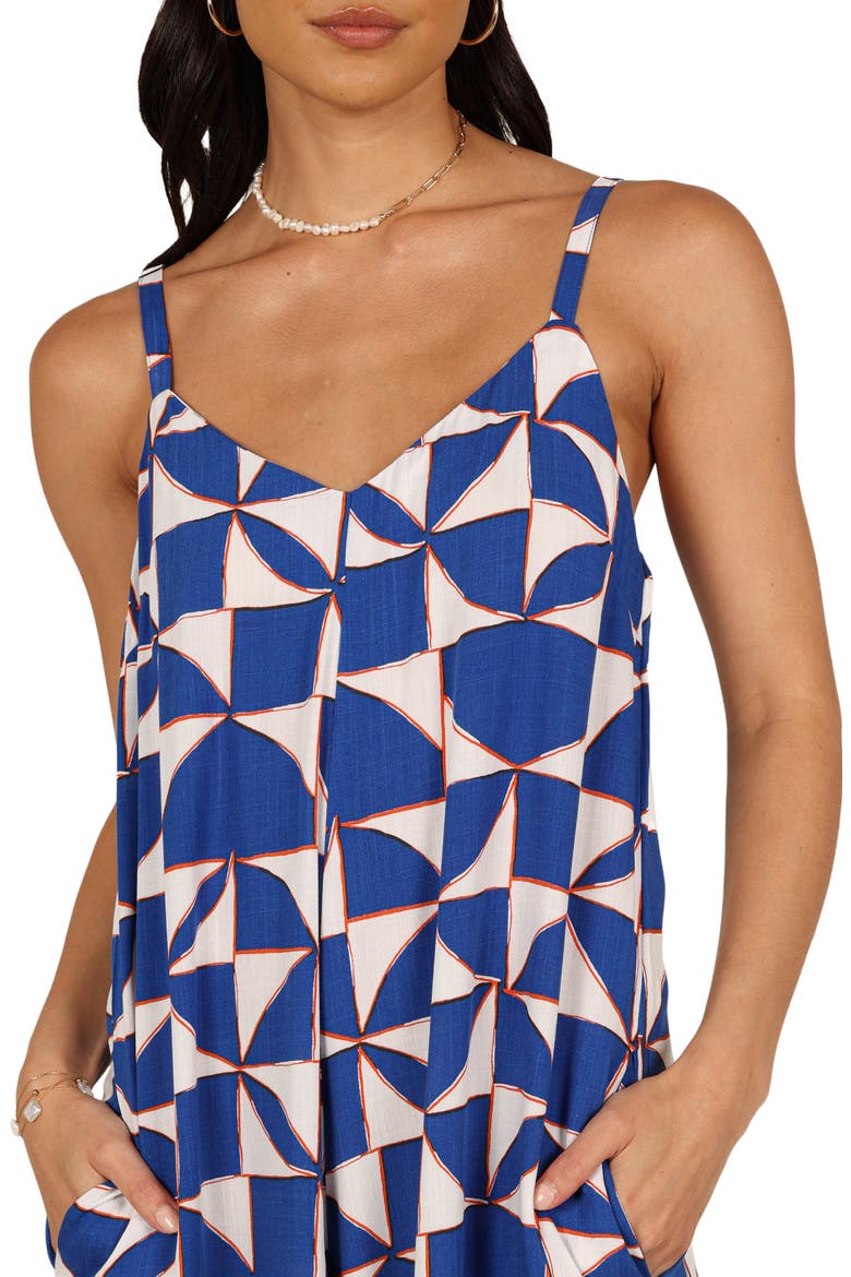 Kiki Abstract Print Wide Leg Jumpsuit, Alternate, color, BLUE