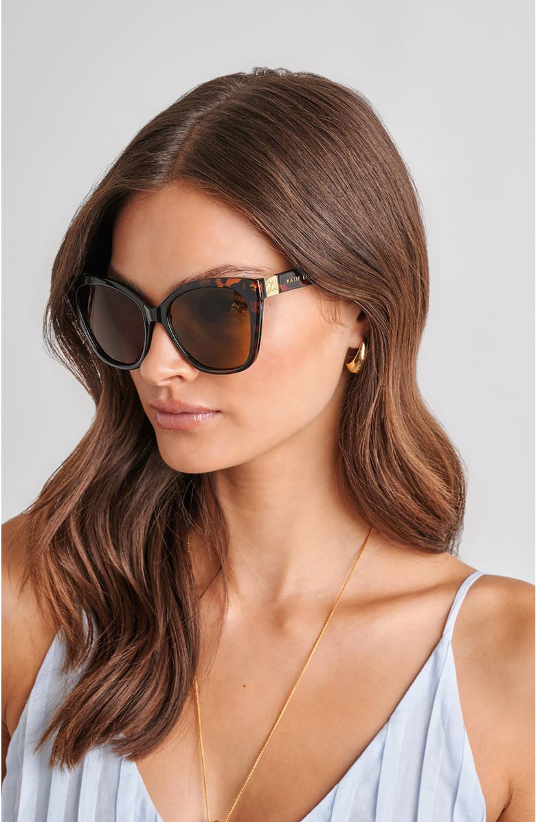 Katie Loxton Mykonos Sunglasses, Alternate, color, Dark Tortoiseshell
