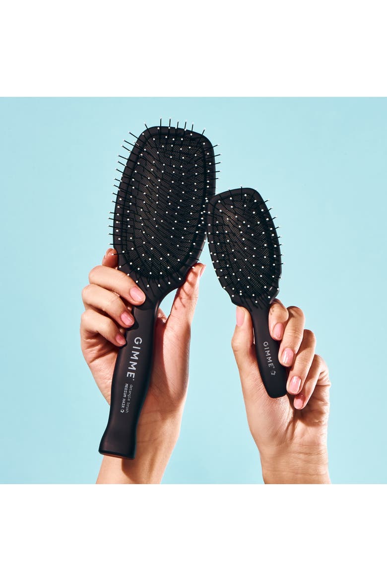 Mini Travel Detangler Brush with Anti-Static, Heat-Resistant & Flexible Nylon Bristle, Alternate, color, Black