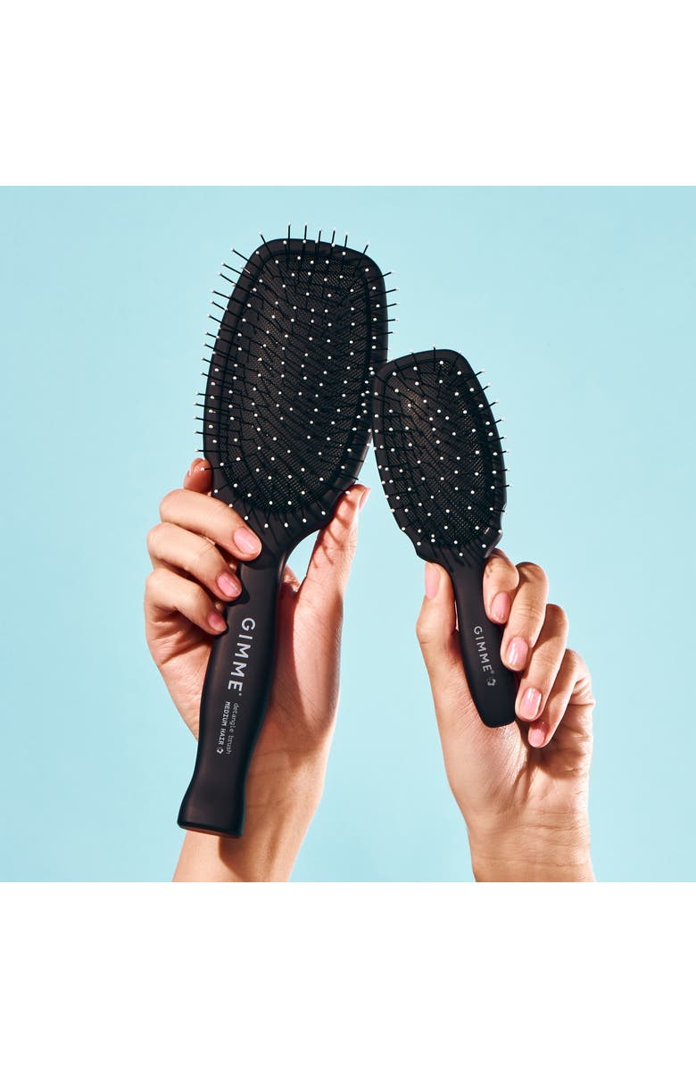 Gimme Beauty Mini Travel Detangler Brush with Anti-Static, Heat-Resistant & Flexible Nylon Bristle, Alternate, color, Black