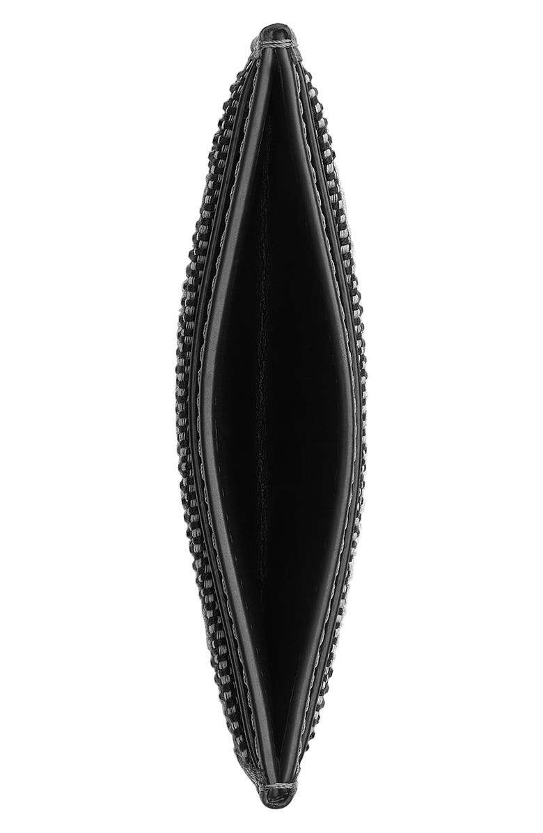 COACH Signature Crystal Logo Jacquard Card Case, Alternate, color, Lh/ Black