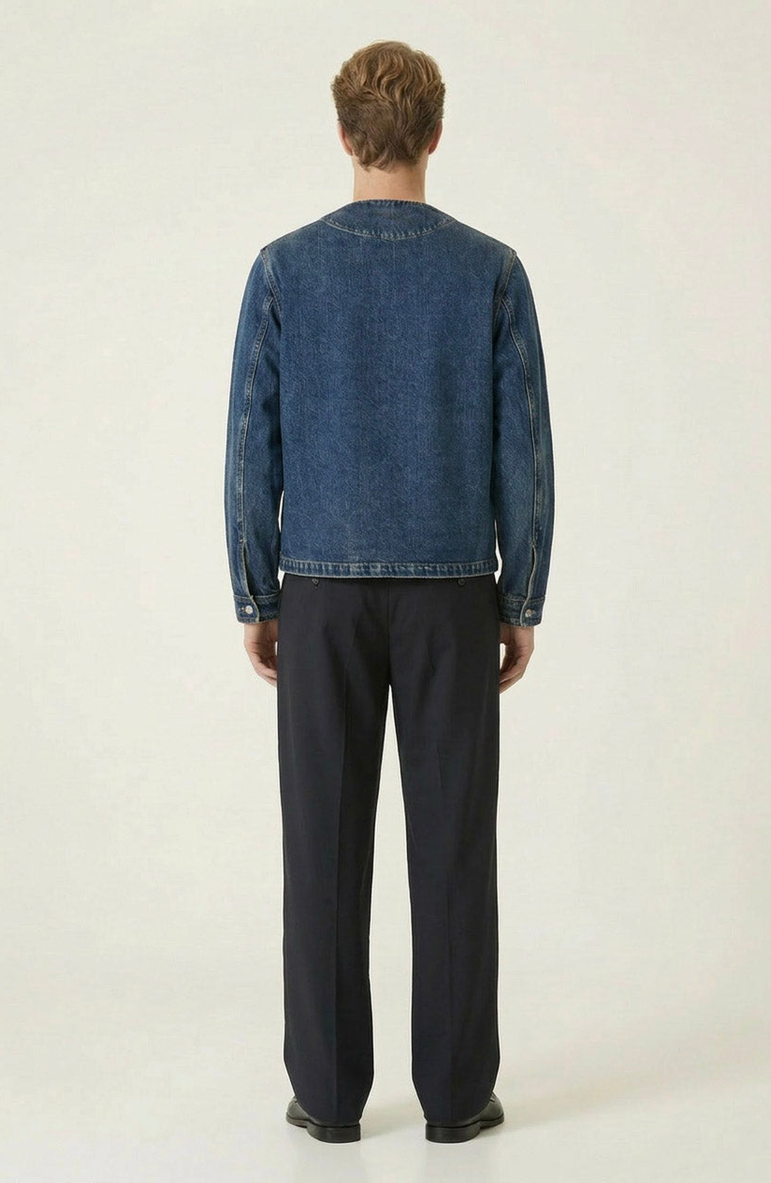 Denim Zip Front Patch Pocket Jacket - image 2
