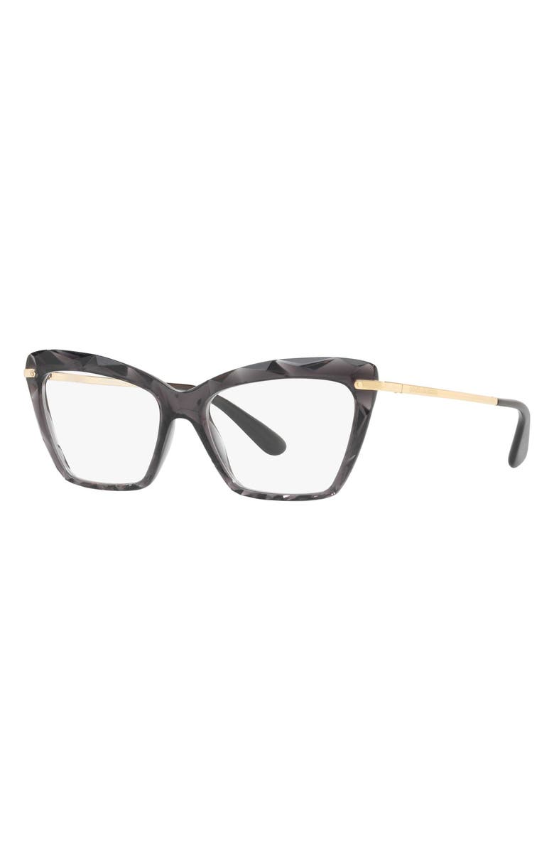 Dolce&Gabbana 53mm Cat Eye Optical Glasses, Alternate, color,