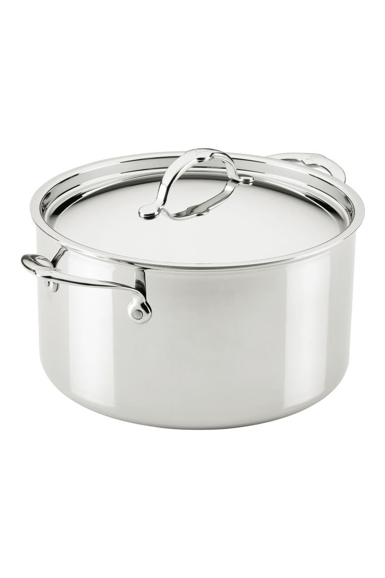 ProBond® Luxe Professional Clad Stainless Steel 12-Quart Stock Pot with Lid, Main, color, NO COLOR