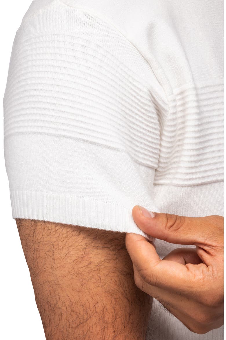 Zip Polo Sweater, Alternate, color, WHITE