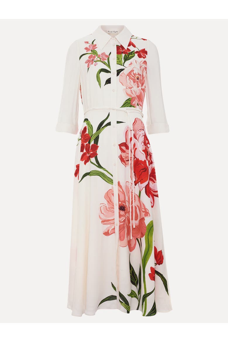 Anabella Shirt Dress, Alternate, color, Ivory