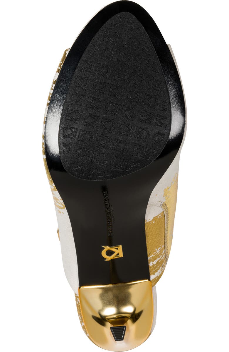 DKNY Donna Slide Sandal, Alternate, color, Ivory/ Gold