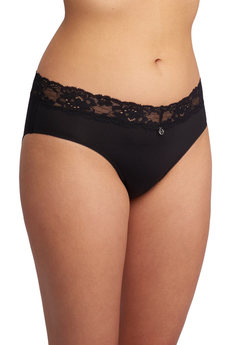 Montelle Intimates High Cut Lace Briefs, Main, color,