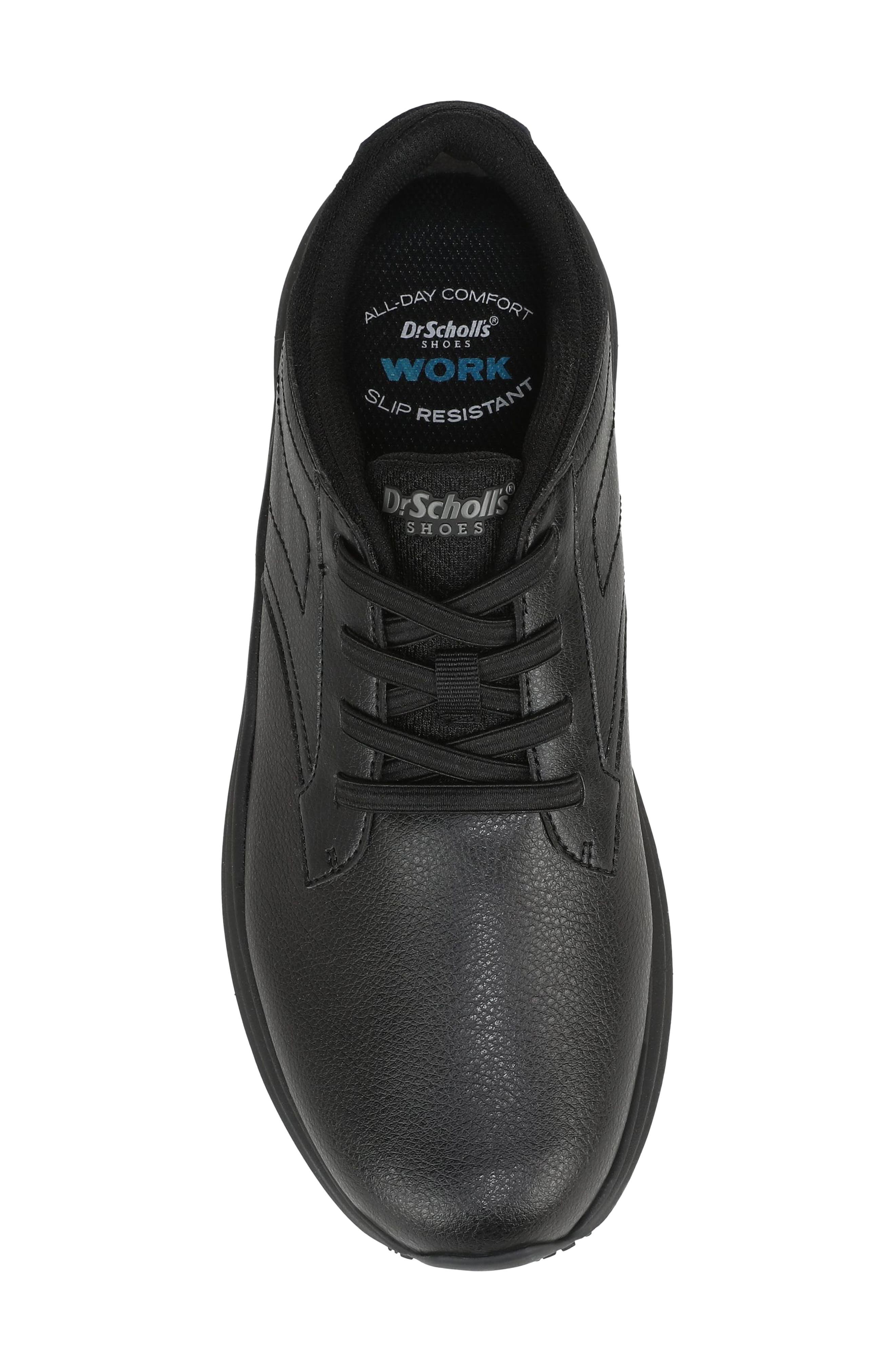 Locked In Slip Resistant Sneaker, Alternate, color, BLACK LEATHER