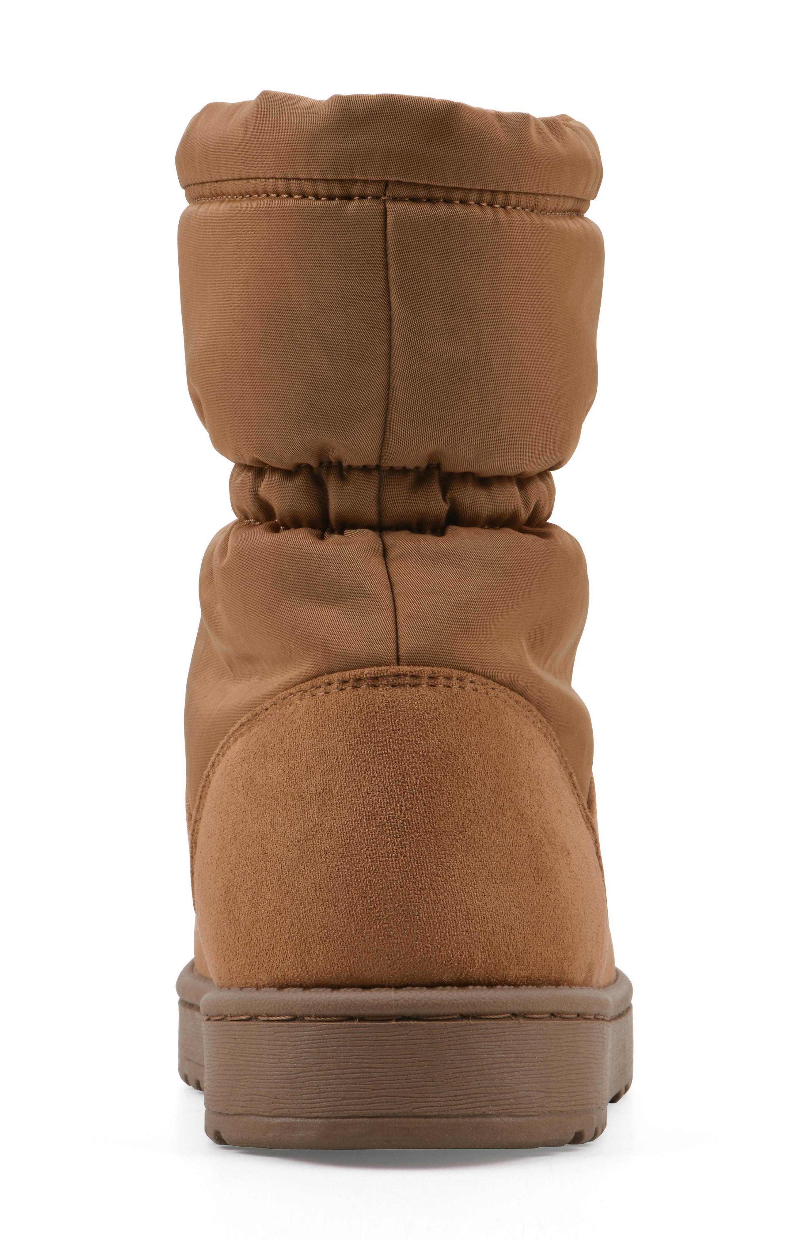 Issy Faux Fur Lined Bootie, Alternate, color, CHESTNUT/ FABRIC