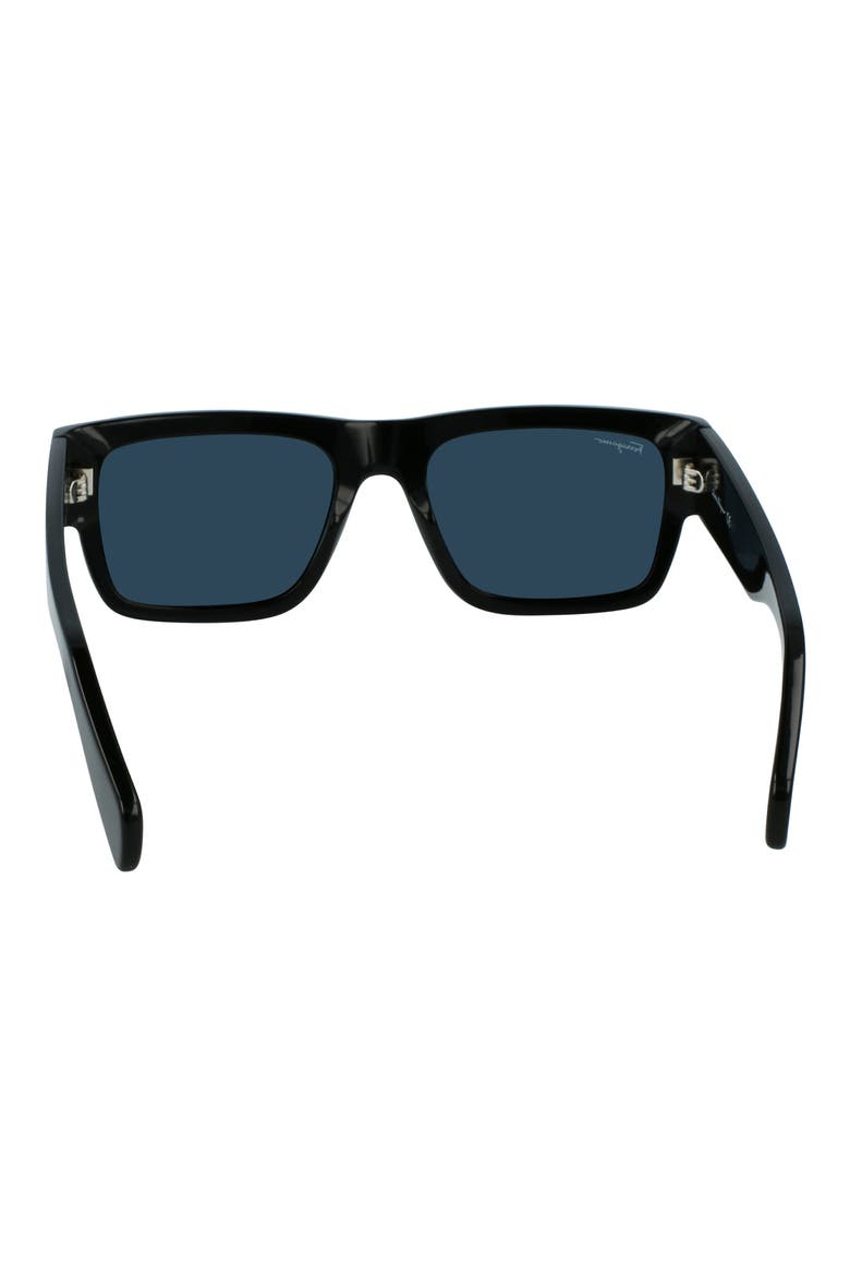 Classic Logo 54mm Rectangular Sunglasses, Alternate, color, BLACK